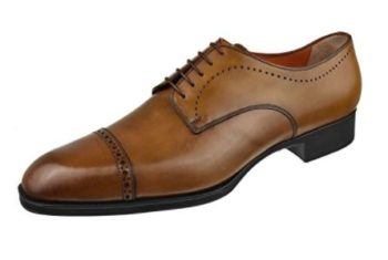 Santoni Men's Shoes Casey Cap Toe Blucher